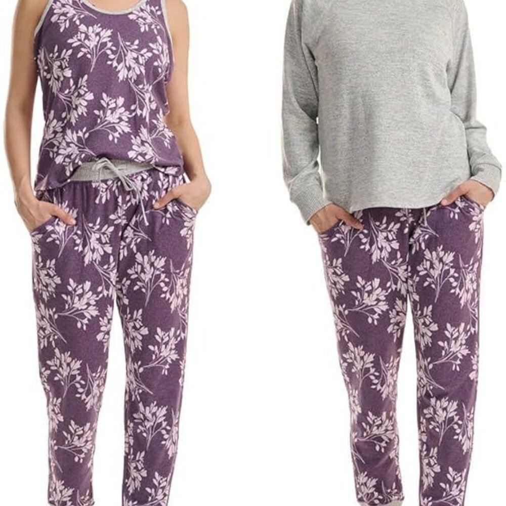 New Karen Neuburger Women's 3-Piece Pajama Lounge Set, Medium